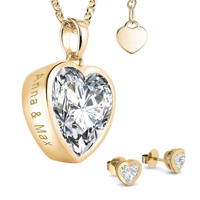 Affections - Gelbgold vergoldet - Zirkonia