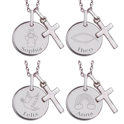Mini Cross Charm - Silber 925