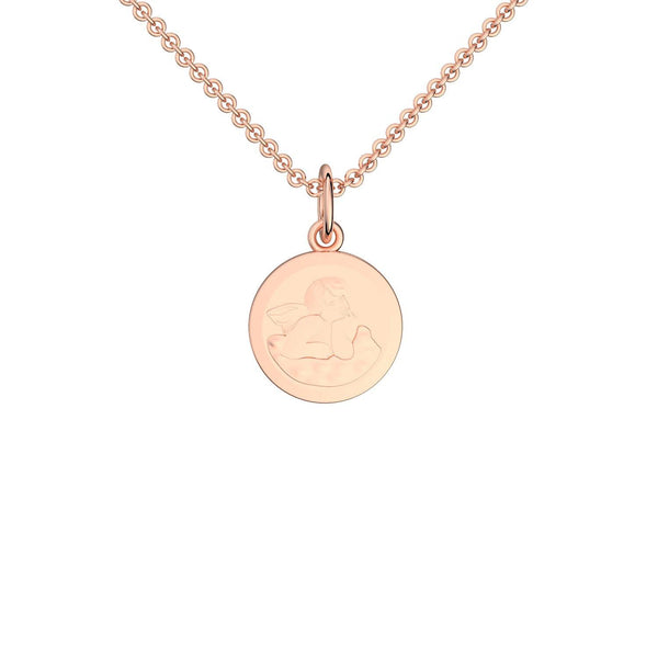Taufkette Engel Gravur Rosegoldvergoldet