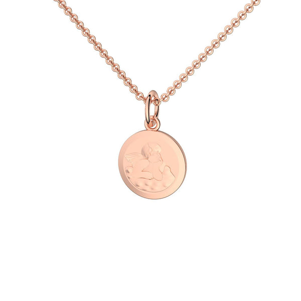 Taufkette Engel Gravur Rosegoldvergoldet