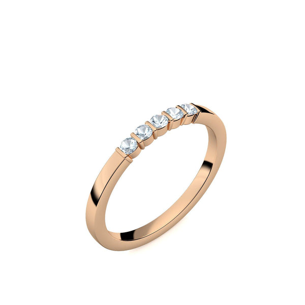 Damen Ring Rosegold Aquamarin