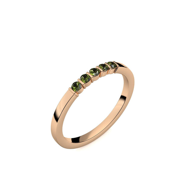 Damen Ring Rosegold Turmalin