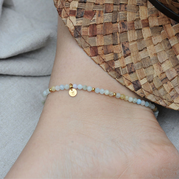 Essence of summer - Edelstahl Gelbgold vergoldet - Morganit