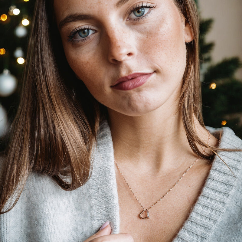 Heartbeat - Rosegold vergoldet - Zirkonia