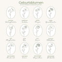 Oval - Geburtsblume - Silber 925