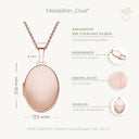 Oval - Rosegold vergoldet
