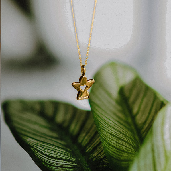 Love Angel - Gelbgold vergoldet - Zirkonia