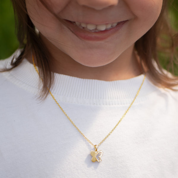 Little Butterfly - Gelbgold vergoldet - Zirkonia