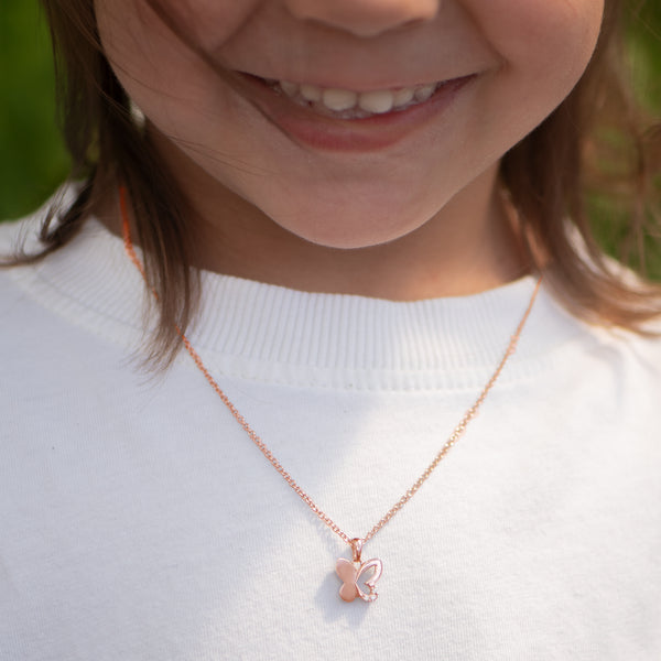 Little Butterfly - Rosegold vergoldet - Zirkonia