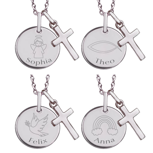 Mini Cross Charm - Silber 925