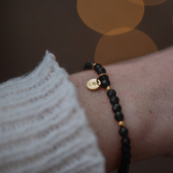 Essence of You - Edelstahl Gelbgold vergoldet - Onyx