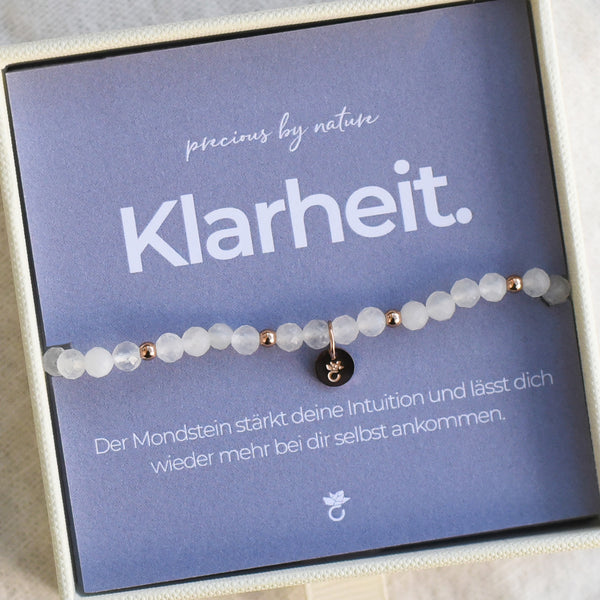 Essence of You - Edelstahl Rosegold vergoldet - Mondstein