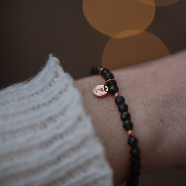 Essence of You - Edelstahl Rosegold vergoldet - Onyx