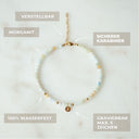 Essence of summer - Edelstahl Gelbgold vergoldet - Morganit