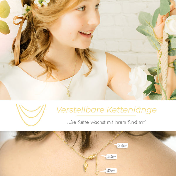 Angel Love - Gelbgold vergoldet - Zirkonia