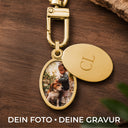 Schlüsselanhänger Männer - Edelstahl Gelbgold vergoldet