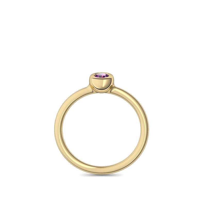 Antragsring Gelbgold Amethyst