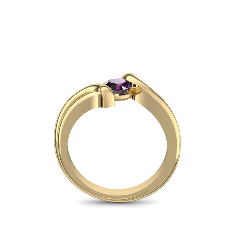 Antragsring Gelbgold Amethyst