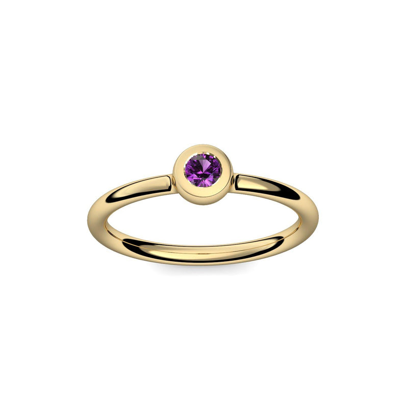 Antragsring Gelbgold Amethyst