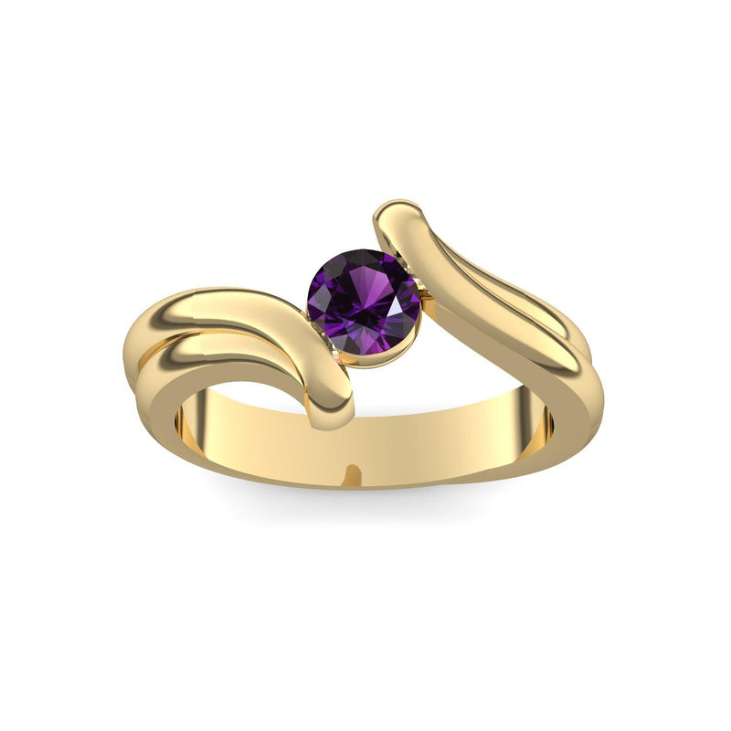 Antragsring Gelbgold Amethyst