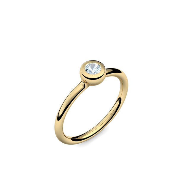 Antragsring Gelbgold Aquamarin