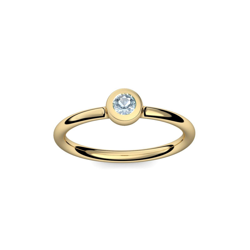 Antragsring Gelbgold Aquamarin