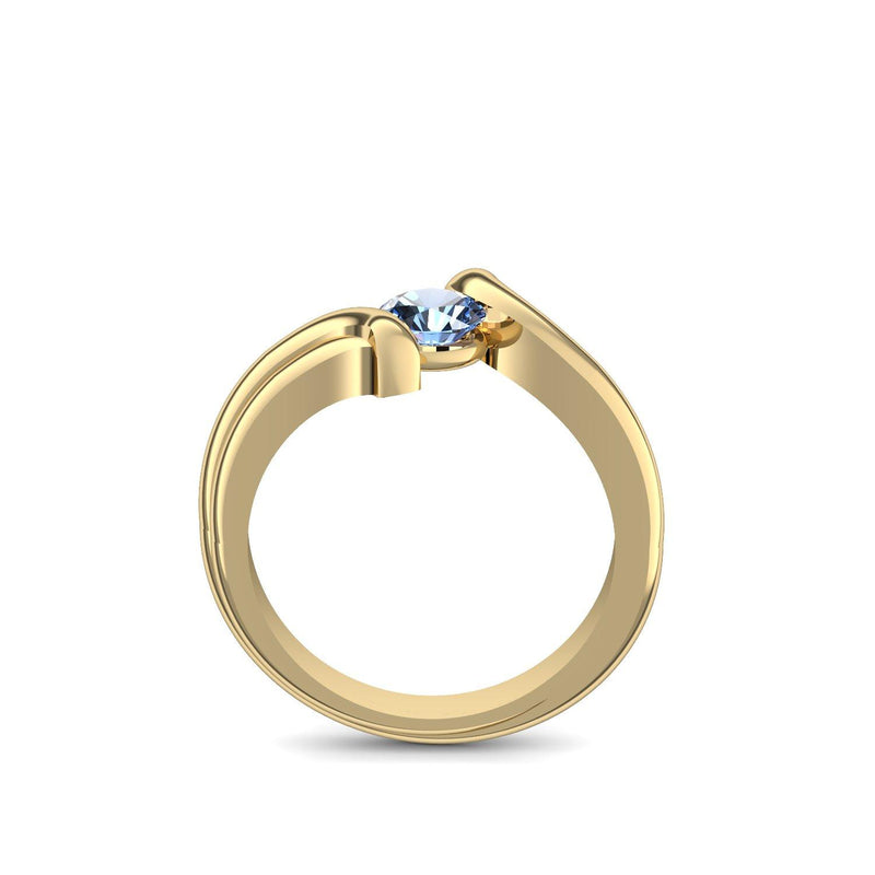 Antragsring Gelbgold Blautopas