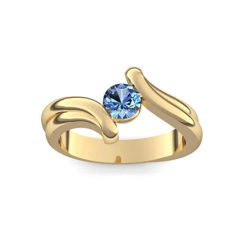 Antragsring Gelbgold Blautopas