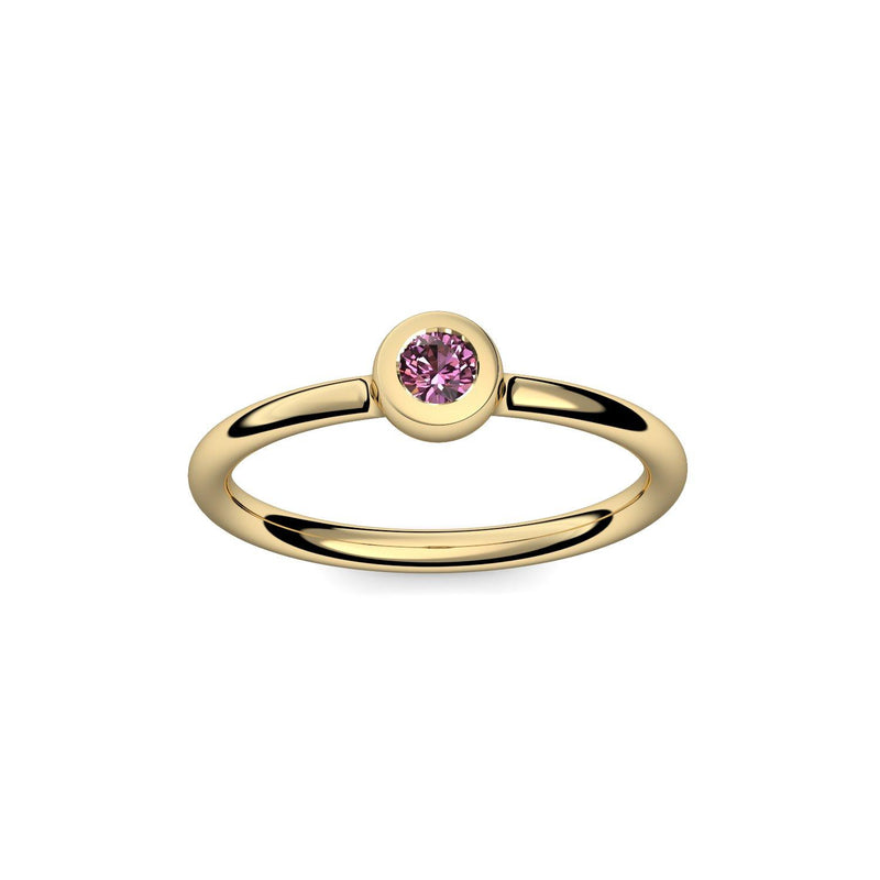 Antragsring Gelbgold Turmalinpink