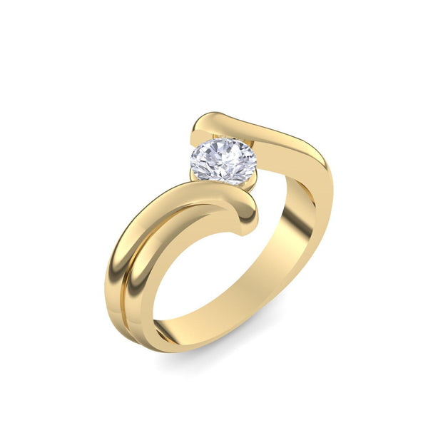 Antragsring Gelbgold Zirkonia