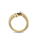 Antragsring Gelbgoldvergoldet Amethyst
