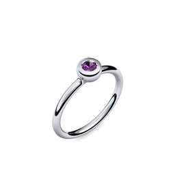 Antragsring Platin Amethyst