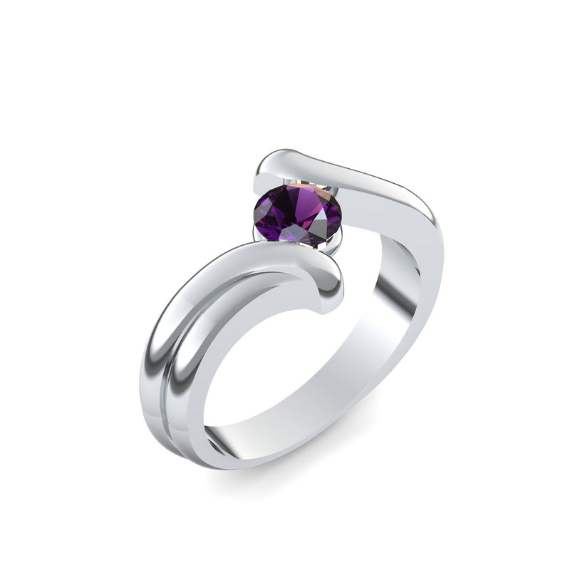 Antragsring Platin Amethyst