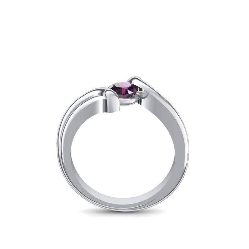 Antragsring Platin Amethyst