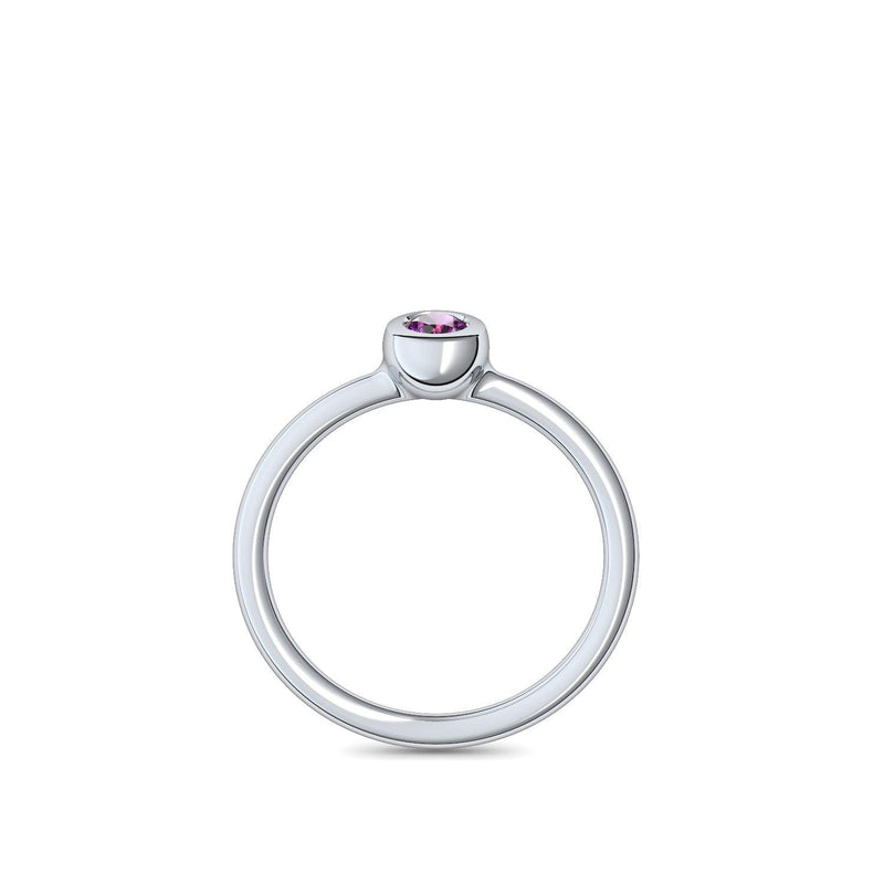 Antragsring Platin Amethyst