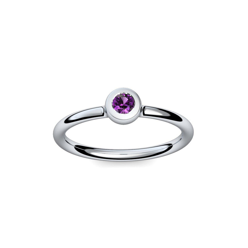 Antragsring Platin Amethyst