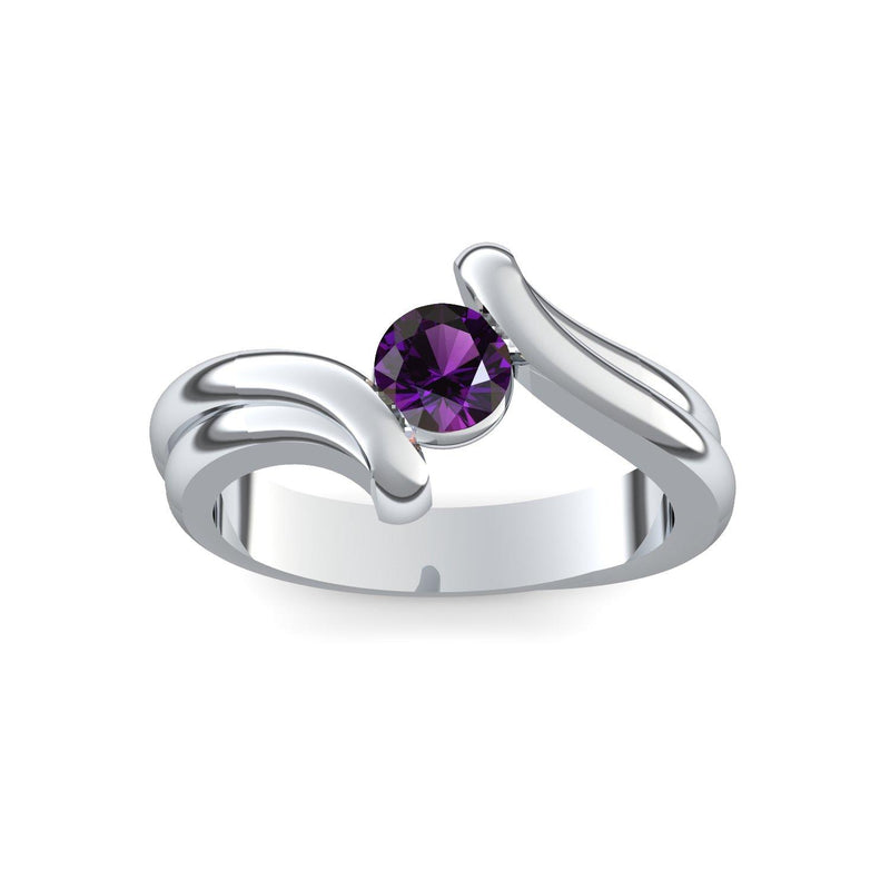 Antragsring Platin Amethyst