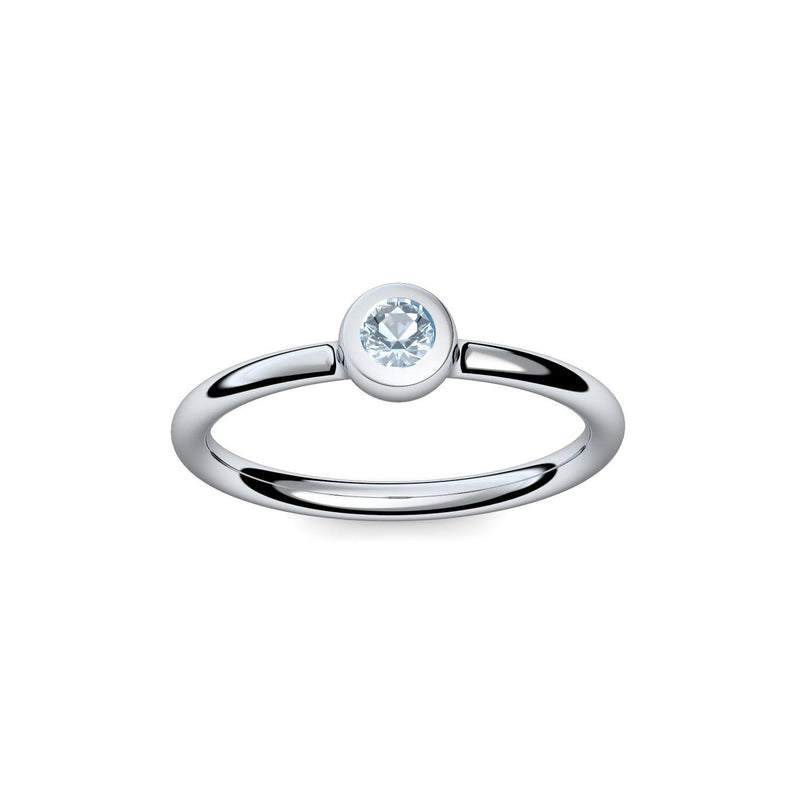 Antragsring Platin Aquamarin