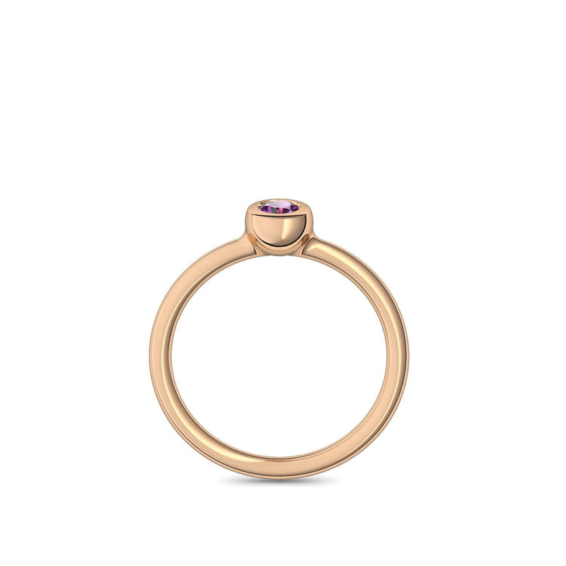 Antragsring Rosegold Amethyst