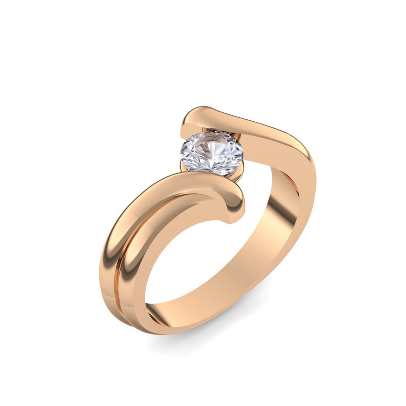 Antragsring Rosegold Bergkristall