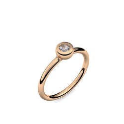 Antragsring Rosegold Bergkristall