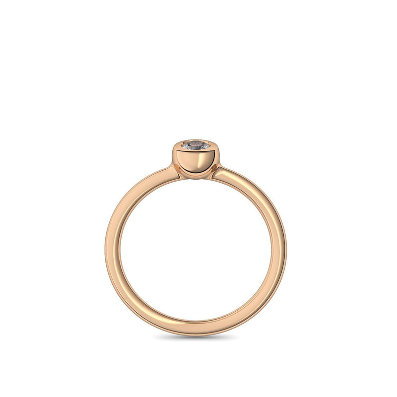 Antragsring Rosegold Bergkristall