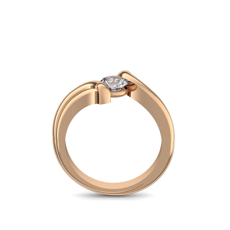 Antragsring Rosegold Bergkristall