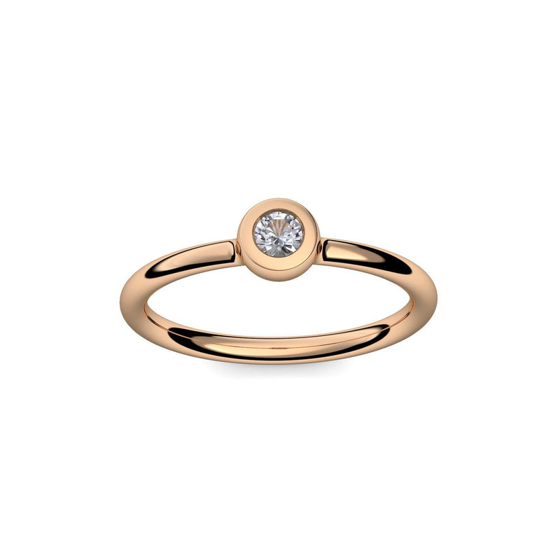 Antragsring Rosegold Bergkristall