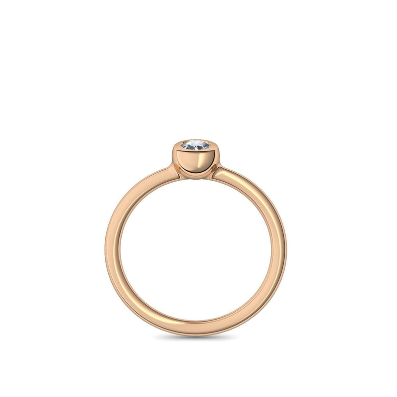 Antragsring Rosegold Blautopas