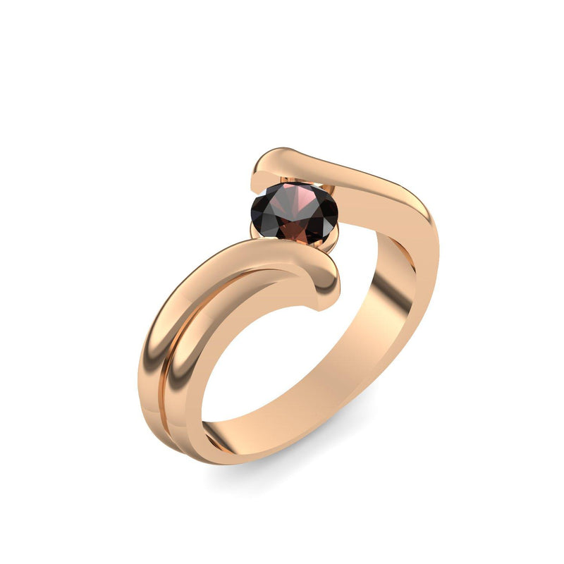 Antragsring Rosegold Granat