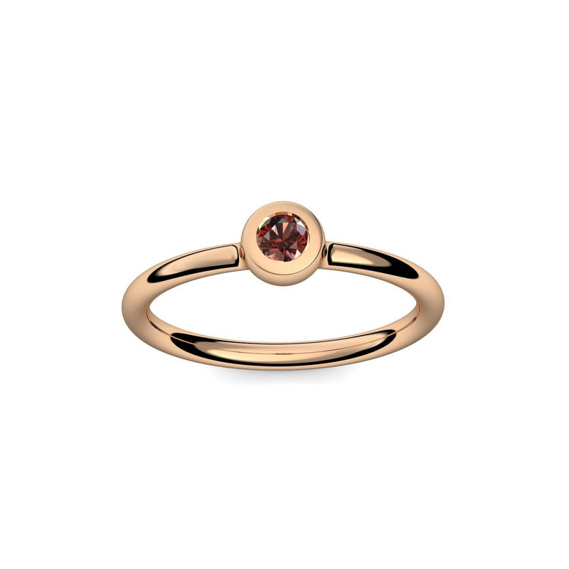 Antragsring Rosegold Granat