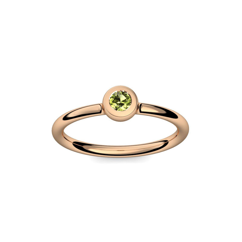 Antragsring Rosegold Peridot