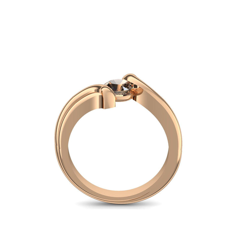 Antragsring Rosegold Rauchquarz