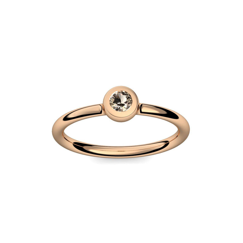 Antragsring Rosegold Rauchquarz